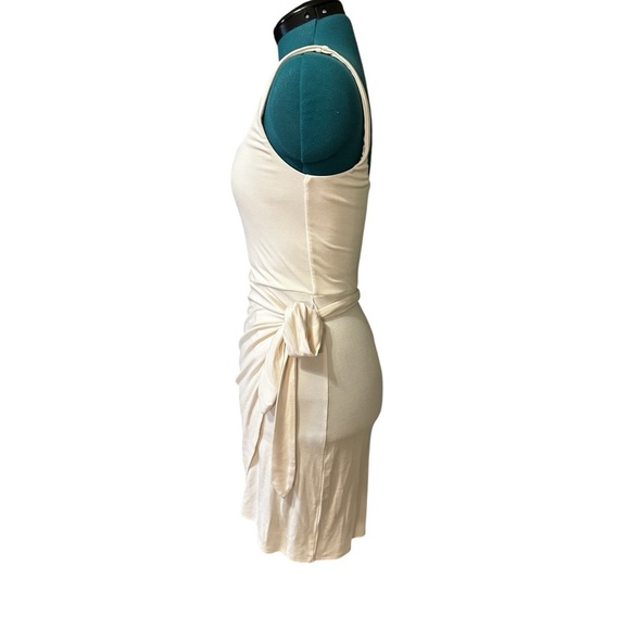 Aritzia Wilfred Saturn Mini Jersey Wrap in Light Birch Dress Size Small - Picture 6 of 10